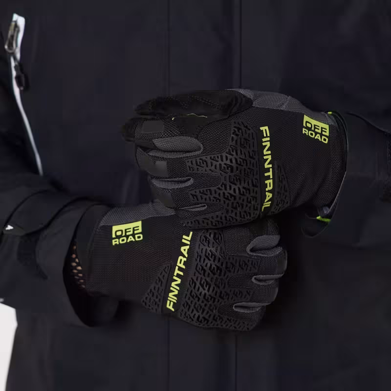 Мотоперчатки Finntrail Enduro 2732, неопрен, черный/желтый, размер L