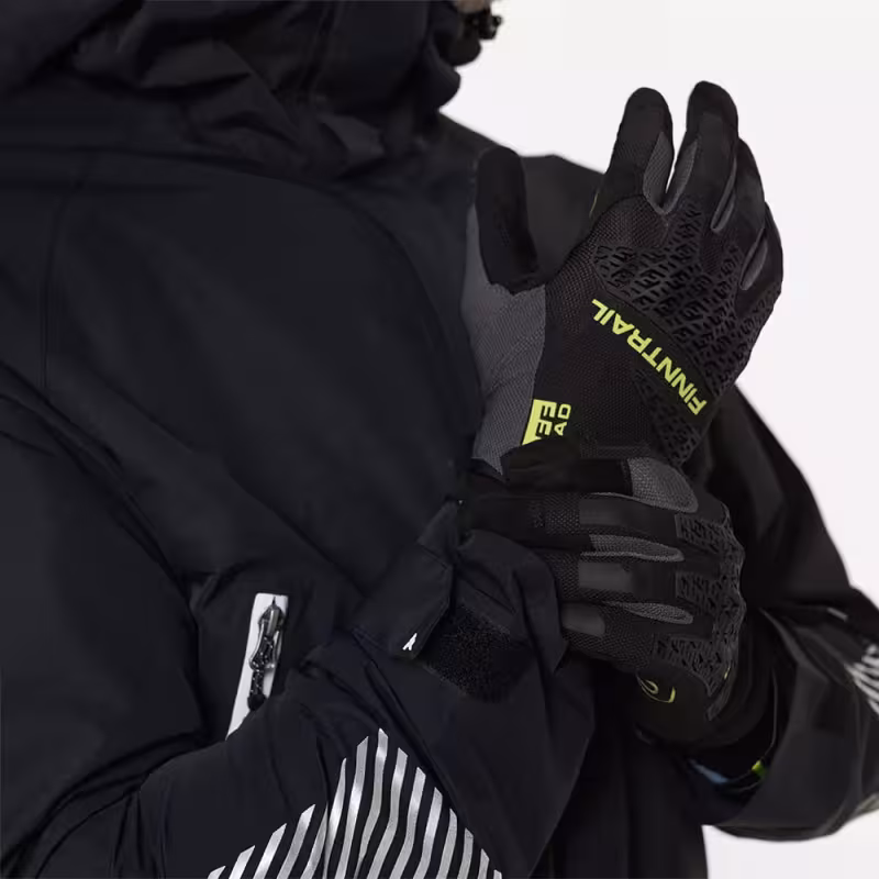 Мотоперчатки Finntrail Enduro 2732, неопрен, черный/желтый, размер XL