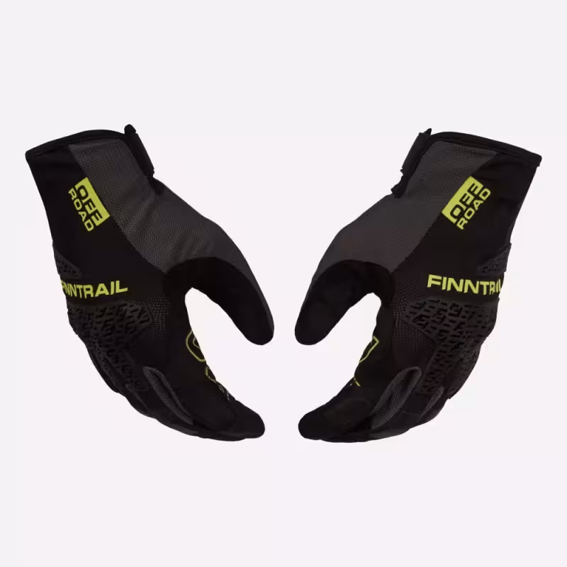 Мотоперчатки Finntrail Enduro 2732, неопрен, черный/желтый, размер XL