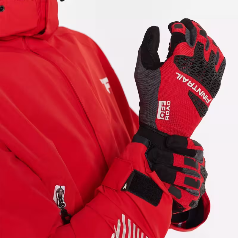 Мотоперчатки Finntrail Enduro 2732, неопрен, красный, размер S