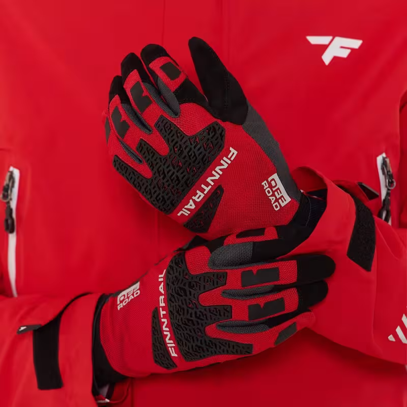 Мотоперчатки Finntrail Enduro 2732, неопрен, красный, размер L