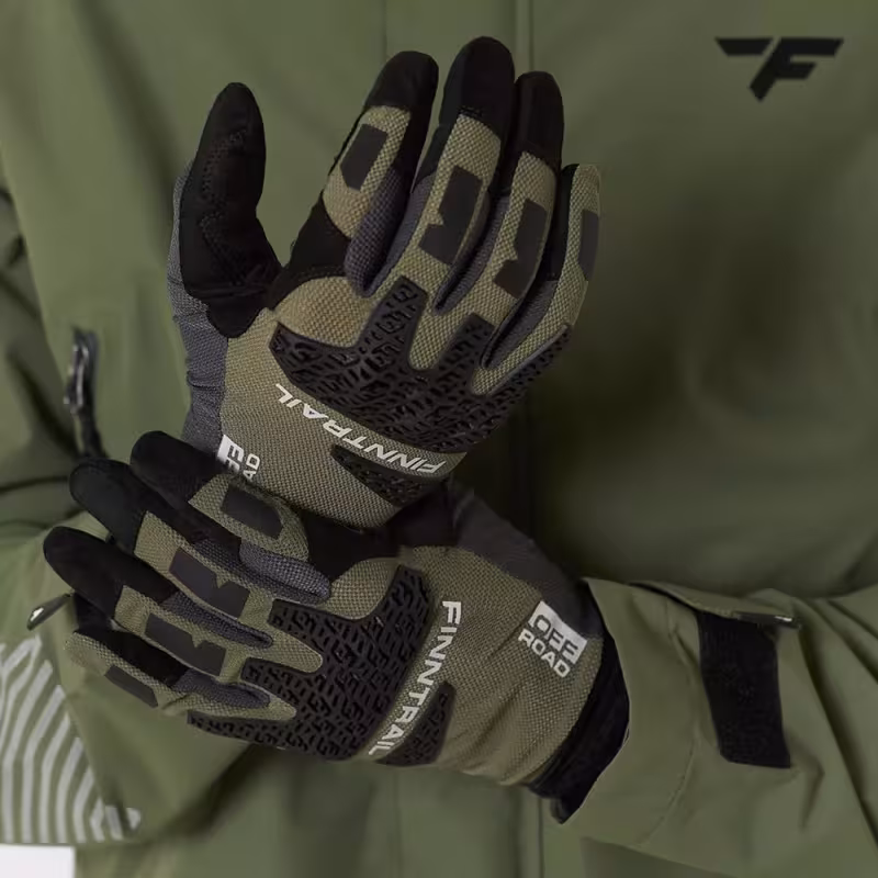 Мотоперчатки Finntrail Enduro 2732, неопрен, хаки, размер M