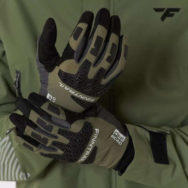 Мотоперчатки Finntrail Enduro 2732, неопрен, хаки, размер M