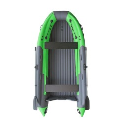 Надувная лодка ПВХ с интегрированным фальшбортом Angler Skat Triton 450NDFi, НДНД, серый/зеленый