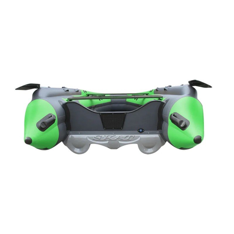 Надувная лодка ПВХ с интегрированным фальшбортом Angler Skat Triton 450NDFi, НДНД, серый/зеленый