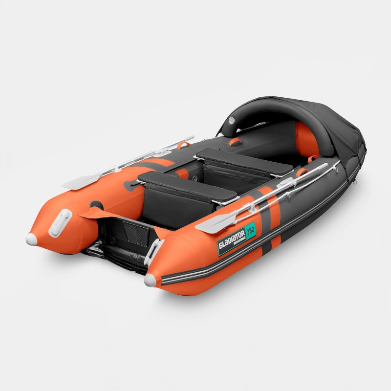 Надувная лодка ПВХ Gladiator E350PRO, НДНД, оранжевый