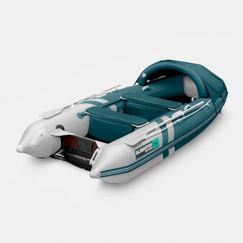 Надувная лодка ПВХ Gladiator E350PRO, НДНД, зеленый