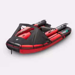 Надувная лодка ПВХ Gladiator E380X PRO, НДНД, красный/черный