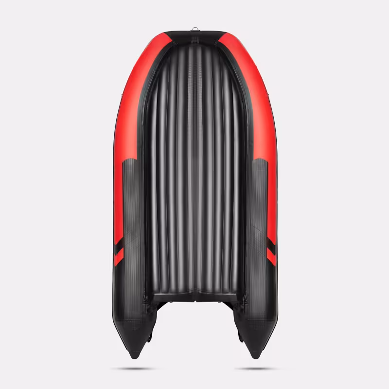 Надувная лодка ПВХ Gladiator E380X PRO, НДНД, красный/черный