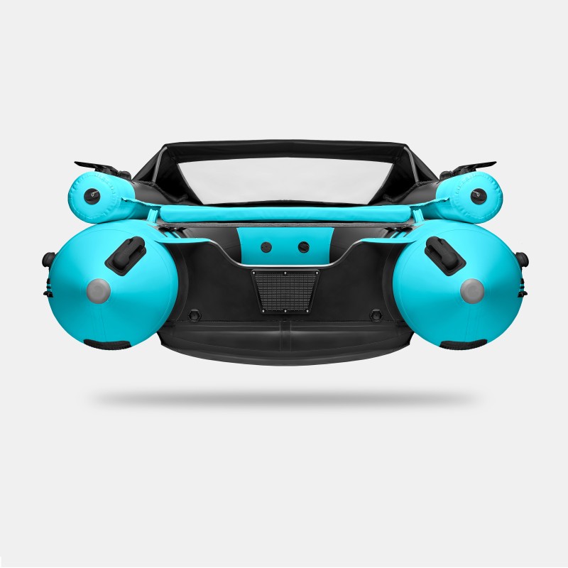 Надувная лодка ПВХ Gladiator E380X PRO, НДНД, бирюзовый/черный