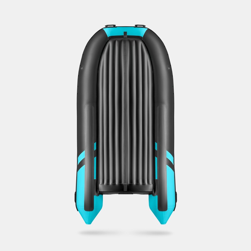Надувная лодка ПВХ Gladiator E380X PRO, НДНД, бирюзовый/черный