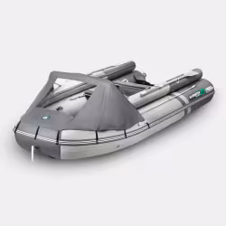Надувная лодка ПВХ Gladiator E420X PRO, НДНД, серый