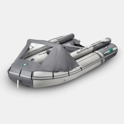 Надувная лодка ПВХ Gladiator E420X PRO, НДНД, серый