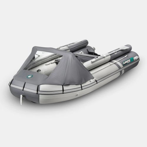 Надувная лодка ПВХ Gladiator E420X PRO, НДНД, серый