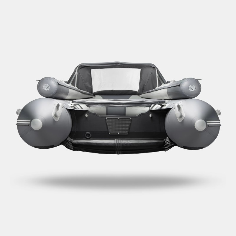 Надувная лодка ПВХ Gladiator E420X PRO, НДНД, серый