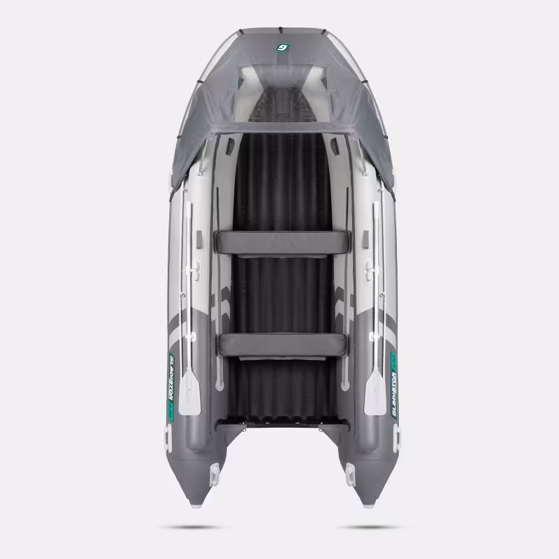 Надувная лодка ПВХ Gladiator E420X PRO, НДНД, серый