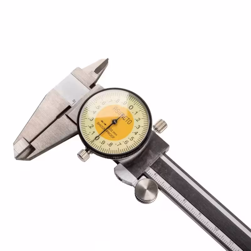 Штангенциркуль Asimeto 303-06-2 с отсчетом по круговой шкале 0.02 мм, 0—150 мм