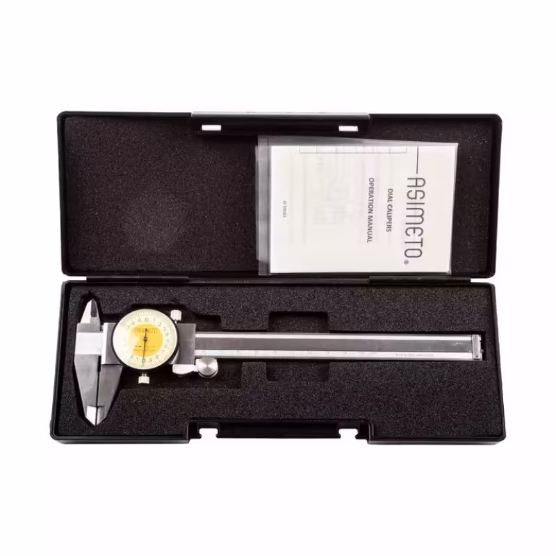 Штангенциркуль Asimeto 303-06-2 с отсчетом по круговой шкале 0.02 мм, 0—150 мм