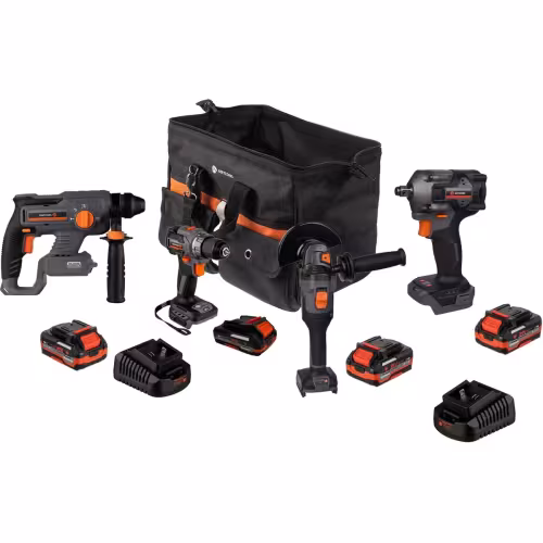 Комплект электроинструментов Anycons AC-ST403 (дрель, гайковерт, УШМ, перфоратор)