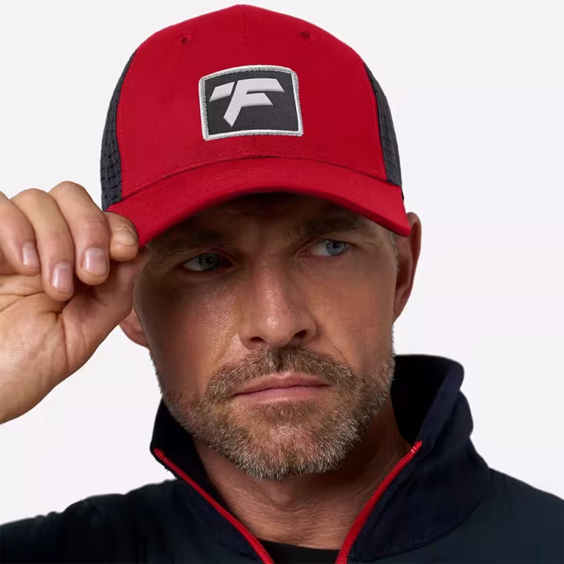 Кепка-бейсболка Finntrail Cap 9611 Red/Graphite, хлопок, красный/черный, размер универсальный