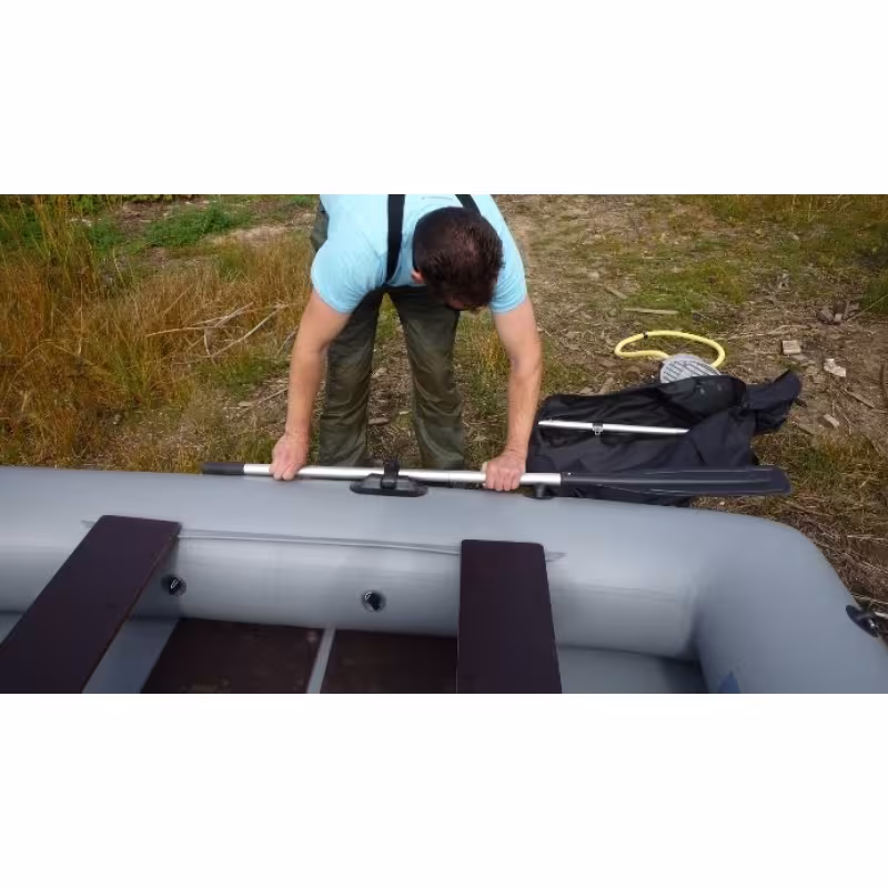 Лодка надувная ПВХ Адмирал 260, пайол фанерный, серый