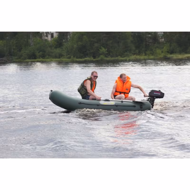 Лодка надувная ПВХ Адмирал 260, пайол фанерный, серый