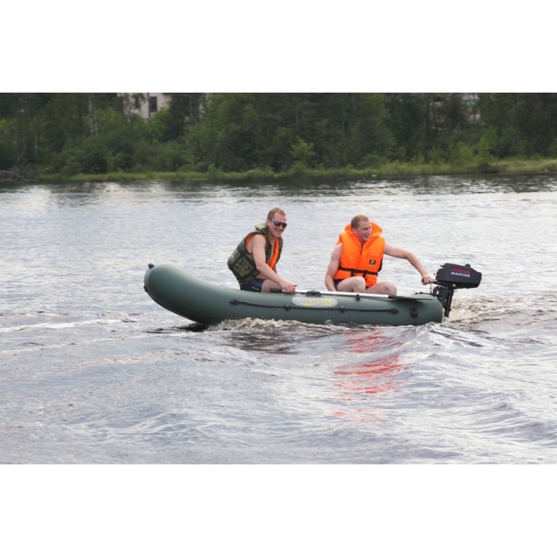 Лодка надувная ПВХ Адмирал 260, пайол фанерный, серый