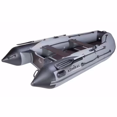 Надувная лодка ПВХ Адмирал 360 Sport, пайол фанерный, серый камыш