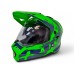 Мотошлем детский AiM JK802Y, зеленый/голубой, размер Y/S