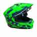 Мотошлем детский AiM JK802Y, зеленый/голубой, размер Y/S