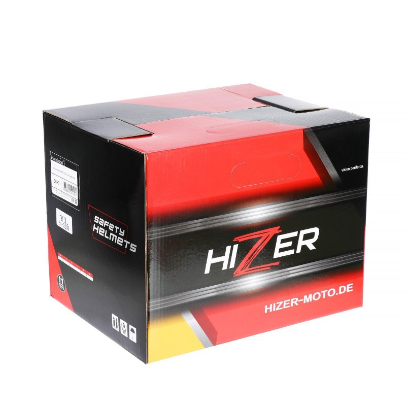 Мотошлем детский Hizer 105 #1, желтый, размер L