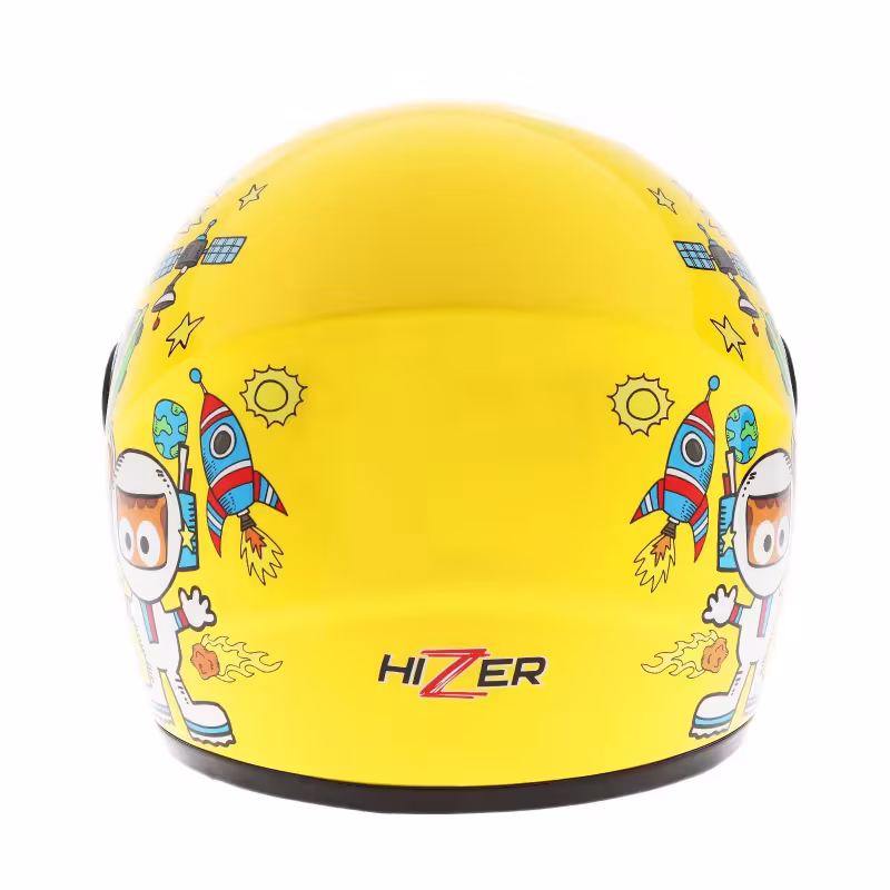 Мотошлем детский Hizer 105 #1, желтый, размер M