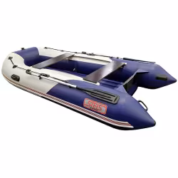 Надувная лодка ПВХ HunterBoat Stels 335 Aero, НДНД, белый/синий