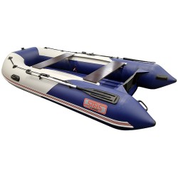 Надувная лодка ПВХ HunterBoat Stels 335 Aero, НДНД, белый/синий