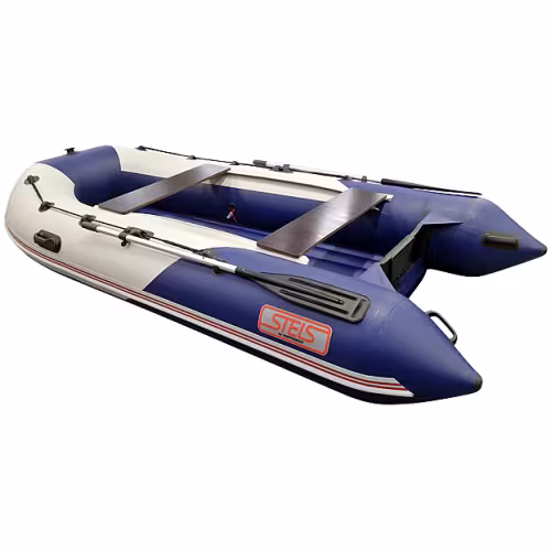 Надувная лодка ПВХ HunterBoat Stels 335 Aero, НДНД, белый/синий