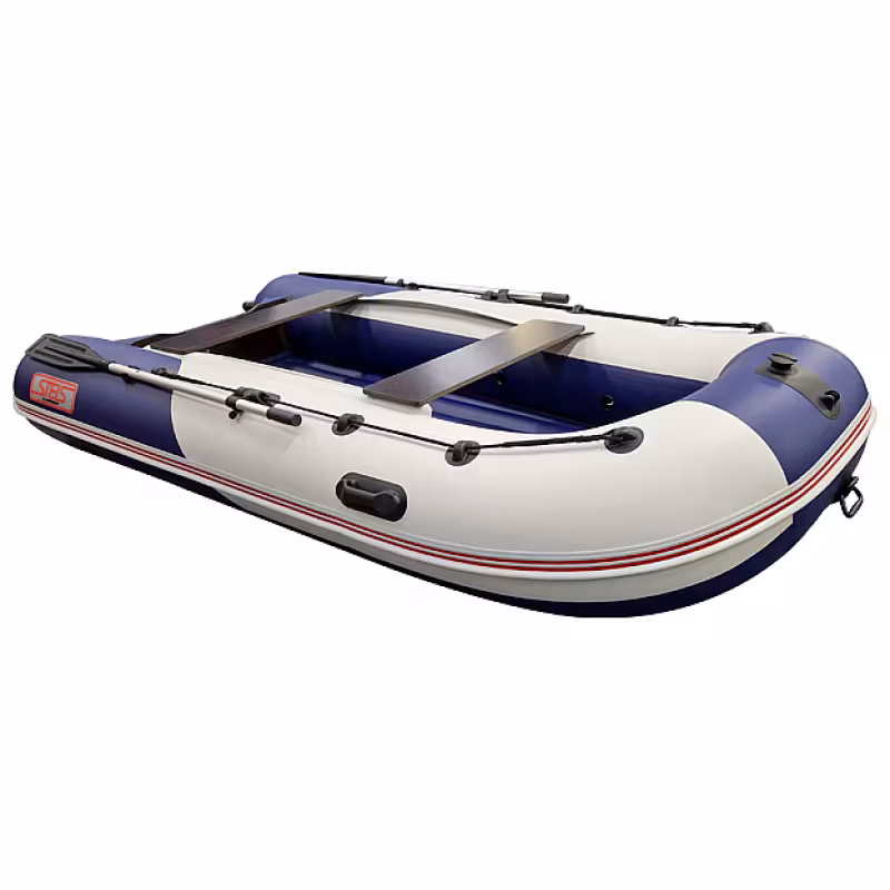 Надувная лодка ПВХ HunterBoat Stels 335 Aero, НДНД, белый/синий