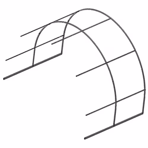 Удлинитель каркаса теплицы Кроха 2х2х1.9 м, шаг 1 м