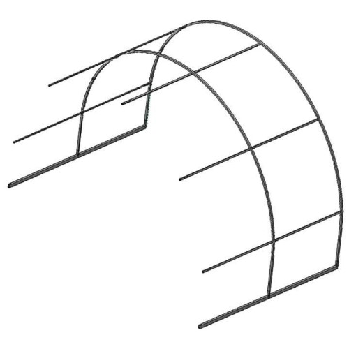 Удлинитель каркаса теплицы Кроха 2х2х1.9 м, шаг 1 м