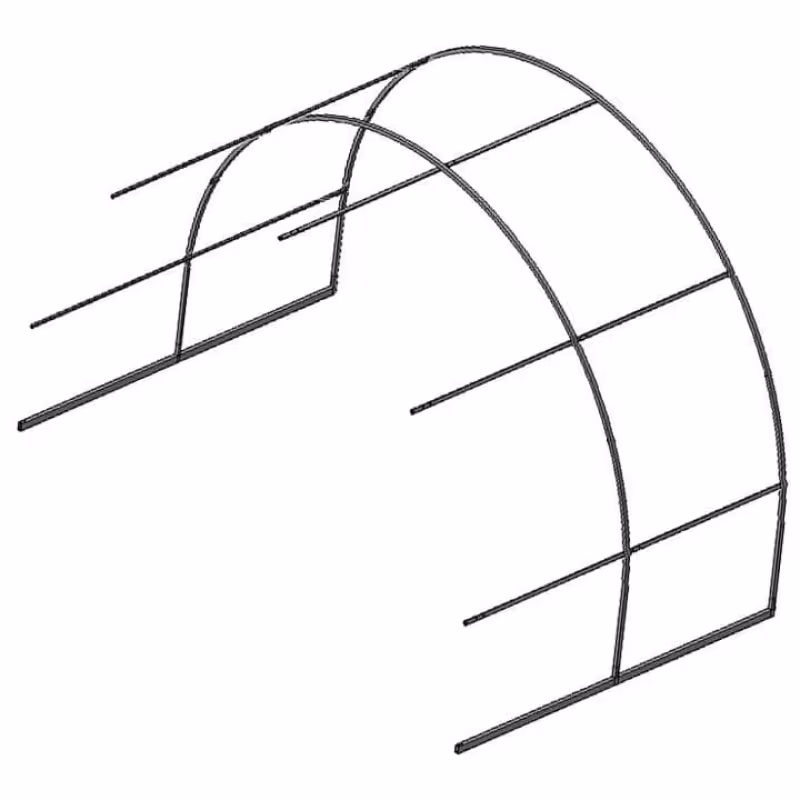 Удлинитель каркаса теплицы Кроха 2х2х1.9 м, шаг 1 м