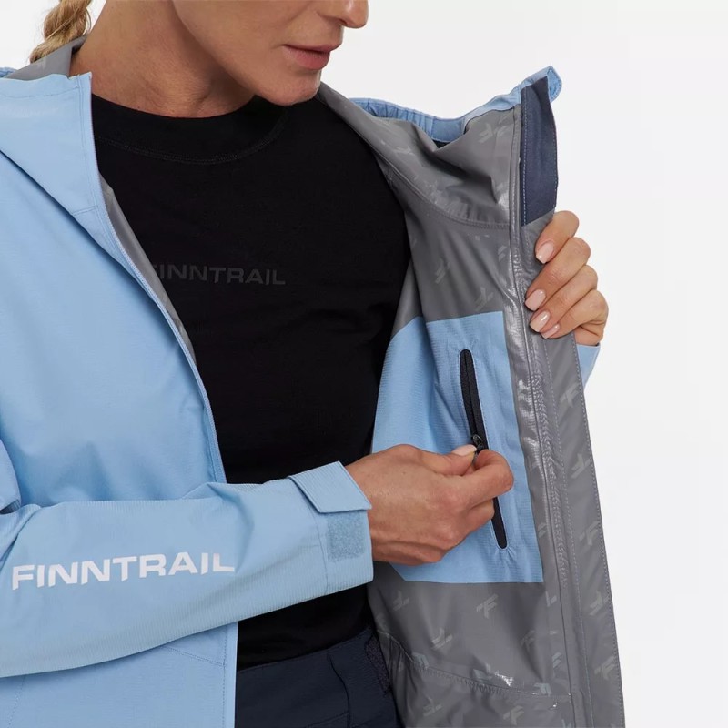 Костюм женский Finntrail Outdoor Suit W 3455 LightBlue, мембрана Hard-Tex, голубой, размер 42-44 (XS), 155-165 см
