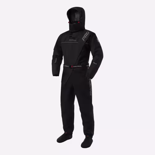 Комбинезон-вейдерсы мужской Finntrail Drysuit Pro 2504 Graphite, мембрана Hard-Tex, черный, размер 44-46 (S), 165-175 см