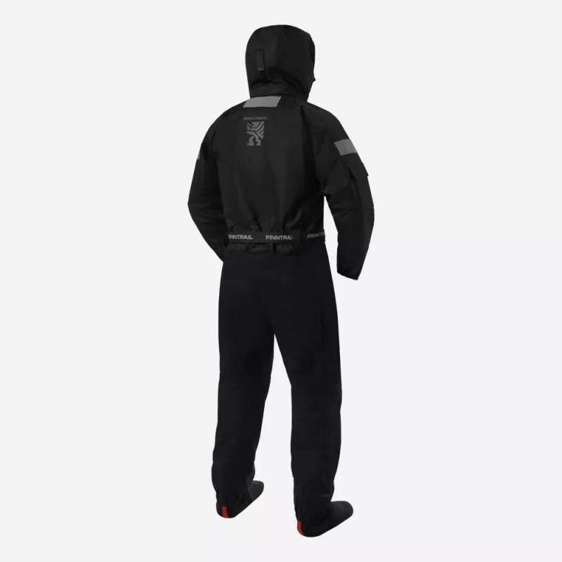 Комбинезон-вейдерсы мужской Finntrail Drysuit Pro 2504 Graphite, мембрана Hard-Tex, черный, размер 44-46 (S), 165-175 см