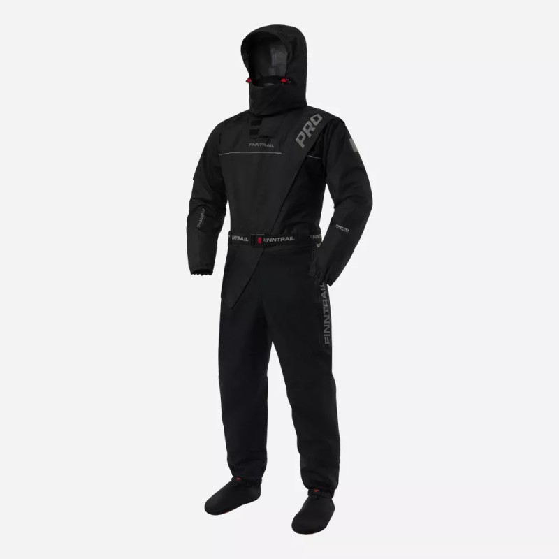 Комбинезон-вейдерсы мужской Finntrail Drysuit Pro 2504 Graphite, мембрана Hard-Tex, черный, размер 48-50 (M), 170-180 см