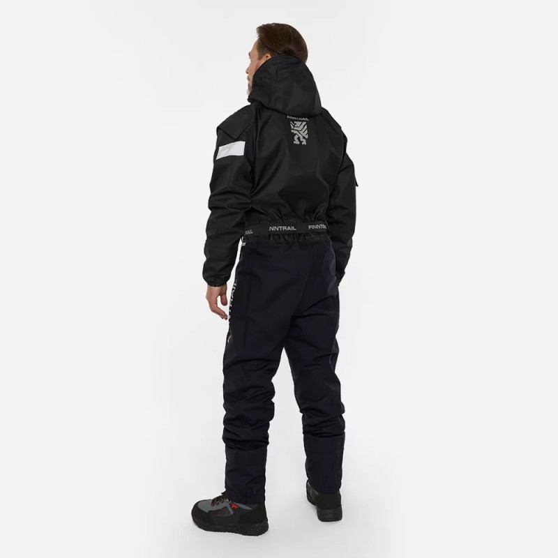 Комбинезон-вейдерсы мужской Finntrail Drysuit Pro 2504 Graphite, мембрана Hard-Tex, черный, размер 54-56 (XL), 180-190 см