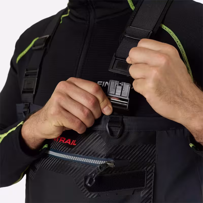 Полукомбинезон-вейдерсы мужской Finntrail Proguide 1541 DarkGrey, мембрана Hard-Tex, черный, размер 50-25 (L), 175-185 см