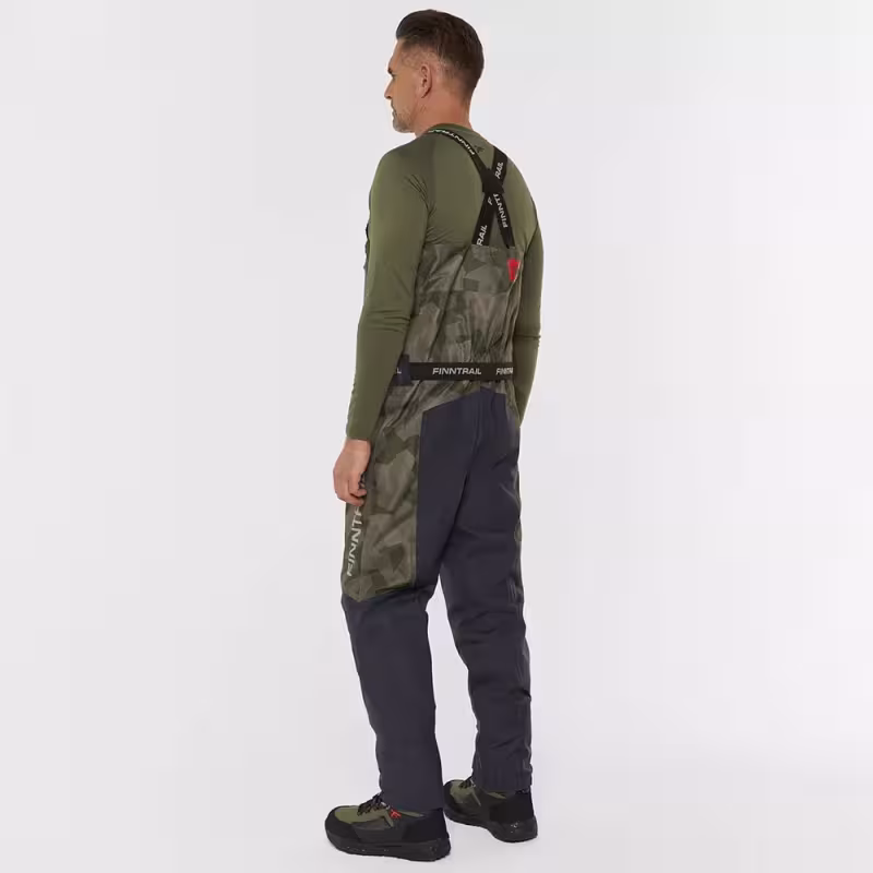 Полукомбинезон-вейдерсы мужской Finntrail Aquamaster 1536 CamoShadowGreen, мембрана Hard-Tex, зеленый, размер 48-50 (M), 170-180 см