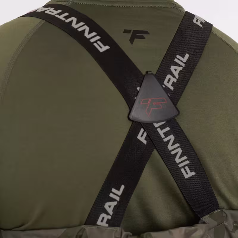 Полукомбинезон-вейдерсы мужской Finntrail Aquamaster 1536 CamoShadowGreen, мембрана Hard-Tex, зеленый, размер 54-56 (XL), 180-190 см