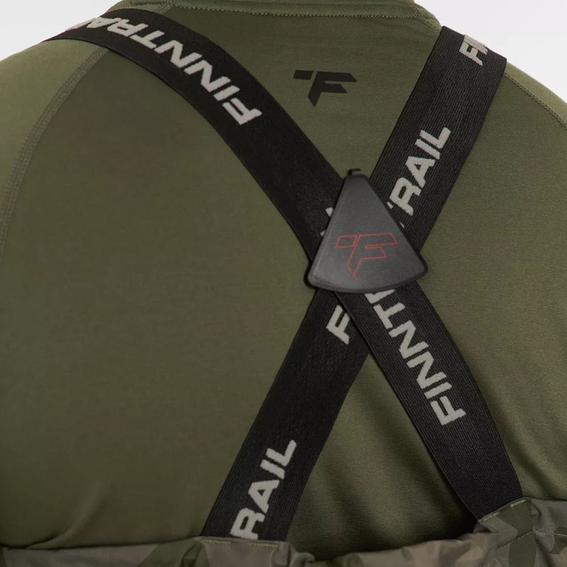 Полукомбинезон-вейдерсы мужской Finntrail Aquamaster 1536 CamoShadowGreen, мембрана Hard-Tex, зеленый, размер 54-56 (XL), 180-190 см