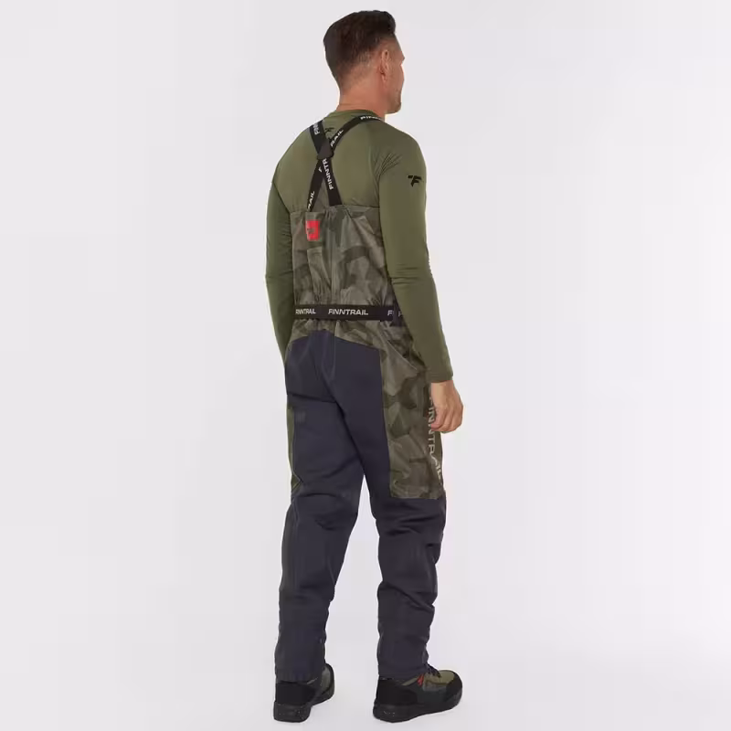 Полукомбинезон-вейдерсы мужской Finntrail Aquamaster 1536 CamoShadowGreen, мембрана Hard-Tex, зеленый, размер 58-60 (XXL), 185-195 см