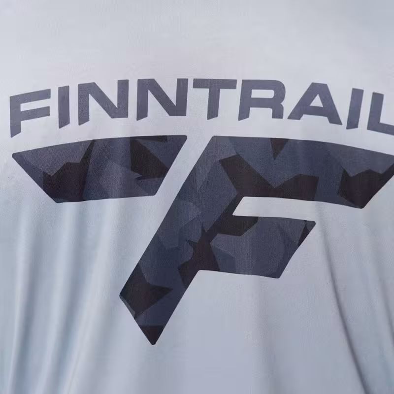 Лонгслив мужской с капюшоном Finntrail Wave Big Logo 6614 Grey, полиэстер, серый, размер 44-46 (S), 165-175 см